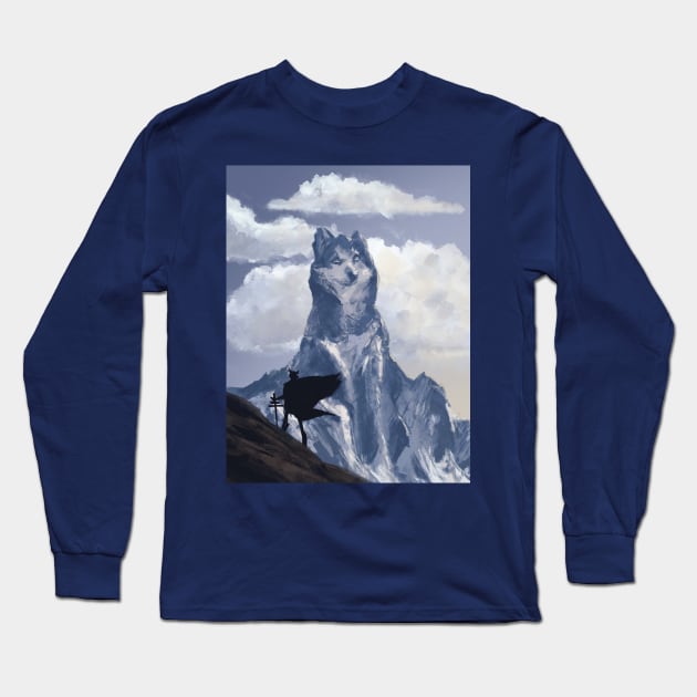 Mount Aski Long Sleeve T-Shirt by Alexgle